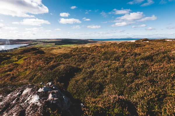 Vista Panorâmica Dos Vales Colinas Costas Rochosas Ilha Islay Inner — Fotografia de Stock