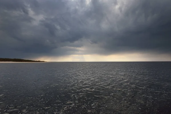 Mar Norte Depois Uma Tempestade Noruega Céu Pôr Sol Dramático — Fotografia de Stock