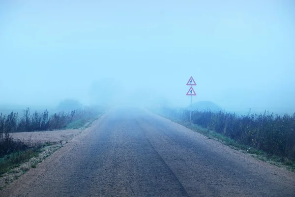 Panoramisch Uitzicht Vanaf Auto Van Onverharde Weg Door Velden Het — Stockfoto