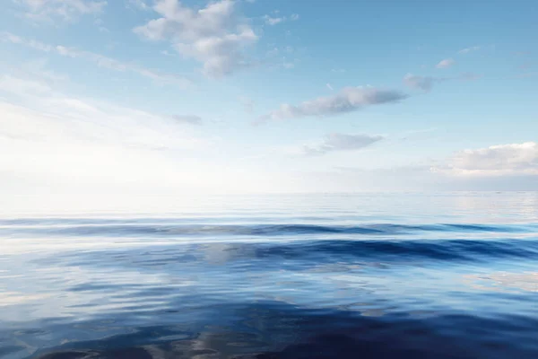 Klarer Blauer Himmel Mit Zirrus Und Kumuluswolken Über Der Ostsee — Stockfoto