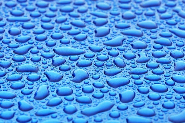 Fondo Azul Claro Gotas Cristalinas Gotas Lluvia Patrón Abstracto Papel —  Fotos de Stock