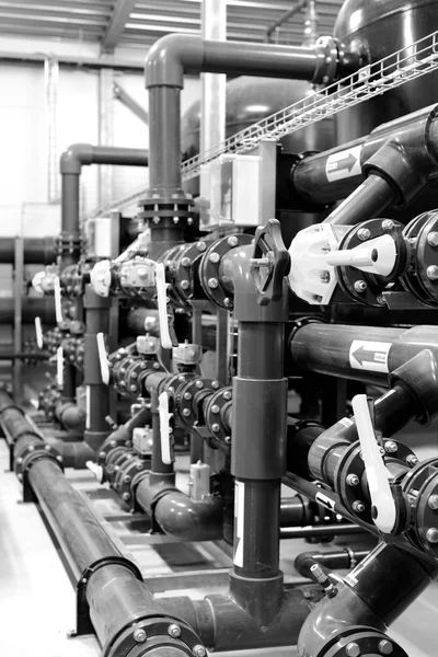 New equipment n industrial boiler room — Stock Photo, Image