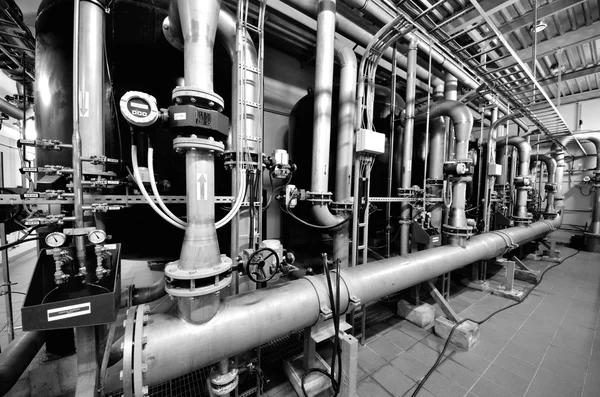 Equipment in the industrial boiler room — Stock Photo, Image