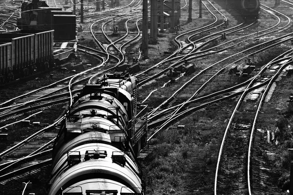 Visão ferroviária industrial — Fotografia de Stock