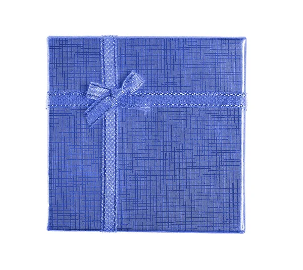 Boîte cadeau bleue — Photo