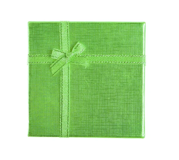 Boîte cadeau verte — Photo