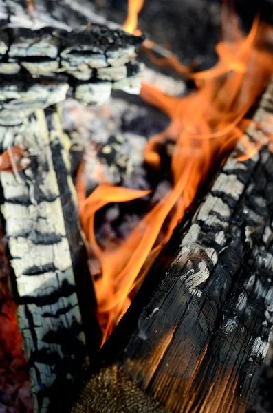 Feuer aus nächster Nähe — Stockfoto