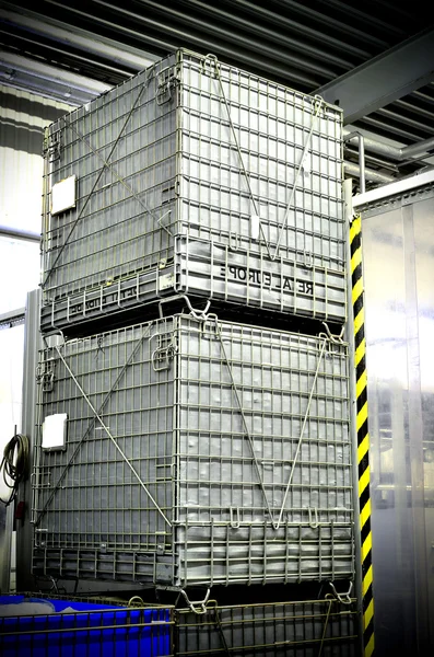 Chemical containers at the warehouse — Stock Photo, Image