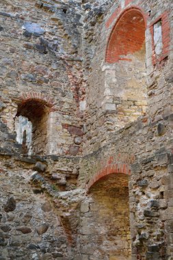 Taş duvar bir kalede