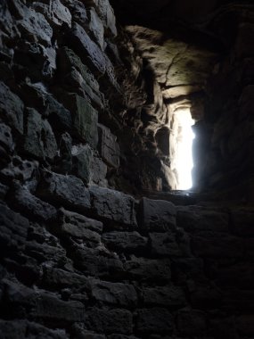 Taş duvar bir kalede