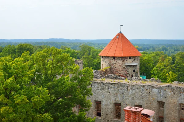 Cesis middeleeuws kasteel — Stockfoto