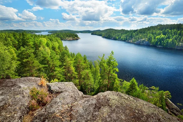 Paisagem do lago Saimaa — Fotografia de Stock