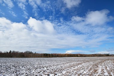 fırtına bulutları kırsal alanın üzerinde