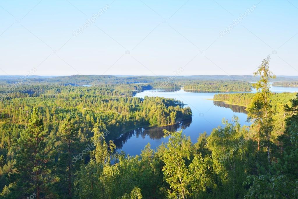 Landscape of Saimaa lake