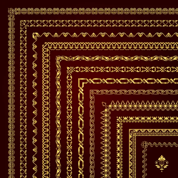 Köşe Kenarlıklar ve çerçeveler Altın koleksiyonu