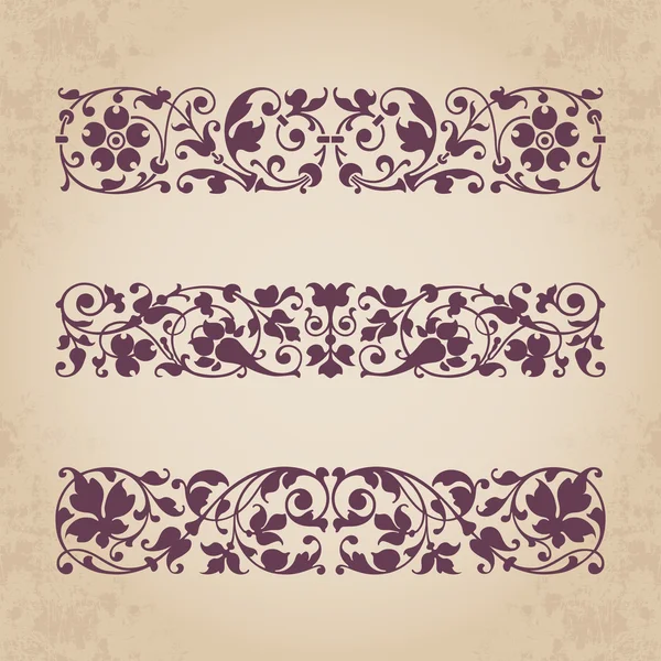 Decorativi ornamenti calligrafici — Vettoriale Stock
