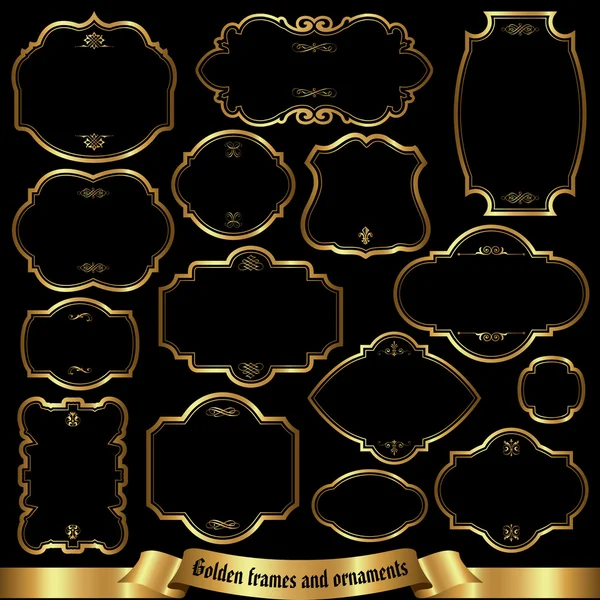 Altın çerçeveler ve süs eşyaları