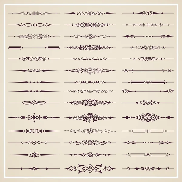 Divisores de página - conjunto de vectores — Vector de stock