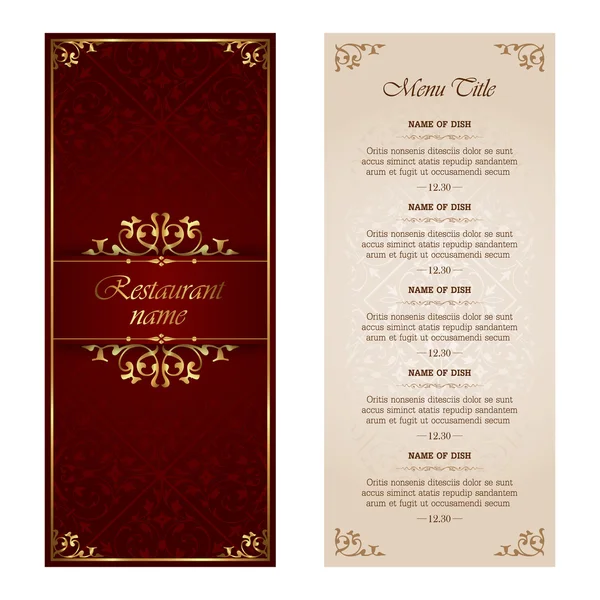Restoran menü tasarımı - vintage tarzı