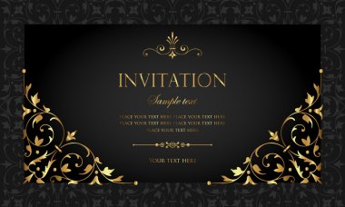 Luxury invitation card clipart
