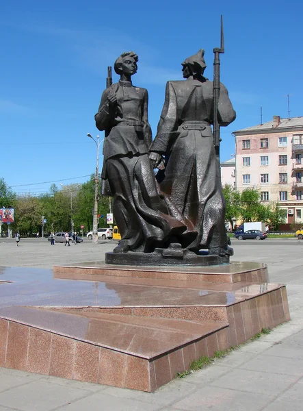 Nizhny Tagil Rússia Maio 2012 Monumento Aos Primeiros Membros Komsomol — Fotografia de Stock