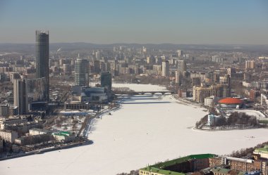 Ekaterinburg. Rusya. Şehir manzarası.