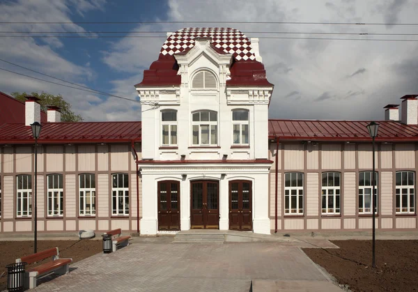 Verkhoturov Russia May 2016 Building Central Part Two Storey Brick — Stock Photo, Image