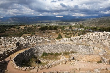 Antik Mycenae kalıntıları. Yunanistan.