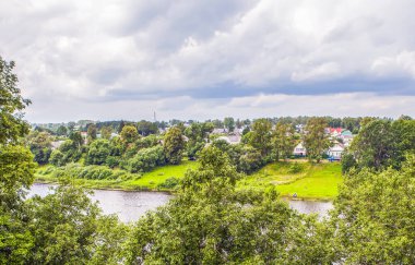 Lidova Gora, Smolensk bölgesinden Velizh 'in görüntüsü. Çekim tarihi: 11 Temmuz 2020