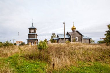 Church of St. Andrew the First-Called. The village of Gruzino. Novgorod region. Russia.Date of shooting September 12, 2020