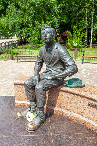 DEMIDOV, RUSSIA - JULY 11, 2020: Photo of Monument to Nikulin.