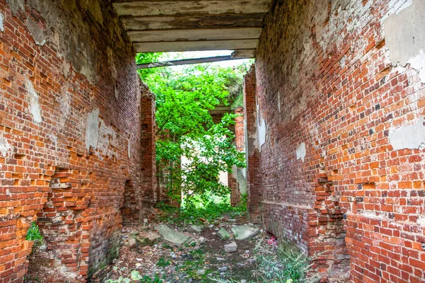 Scenic View Old Brick Building Ruins — Stock Photo, Image