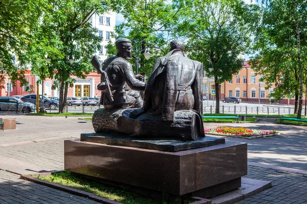 Smolensk Rusland Juli 2020 Foto Van Monument Voor Alexander Tvardovsky — Stockfoto