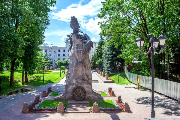 Monumento Rússia Agradecida Heróis 1812 Smolensk Rússia Data Tiroteio Julho — Fotografia de Stock