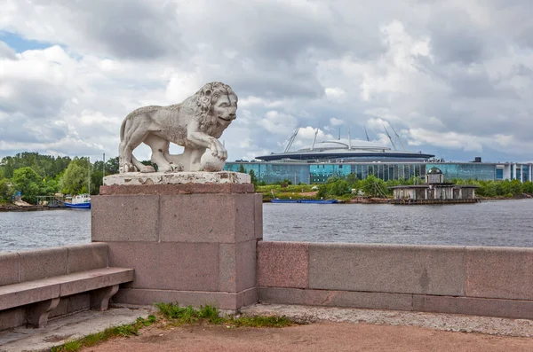 Lejon Västra Pilen Elagin Island Sankt Petersburg Ryssland Datum För — Stockfoto