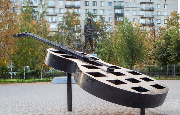 Saint Petersburg Russia Październik 2020 Zdjęcie Pomnika Muzyka Viktora Tsoia — Zdjęcie stockowe