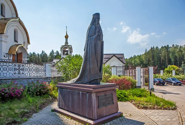 Monument Seraphim Smolensky Ostroumov Church Resurrection Christ Village Katyn Smolensk —  Fotos de Stock