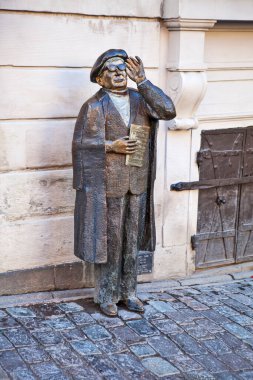 TURKU, FINLAND - 29 Nisan 2018: Evert Taube Anıtı Fotoğrafı, şair, besteci ve pop şarkıcısı.