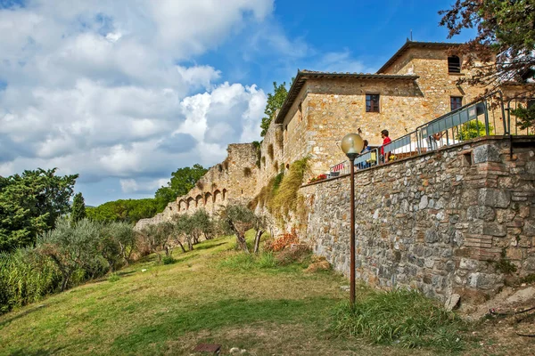 City Wall San Gimignano Italy Date Filming September 2018 — Stock Fotó