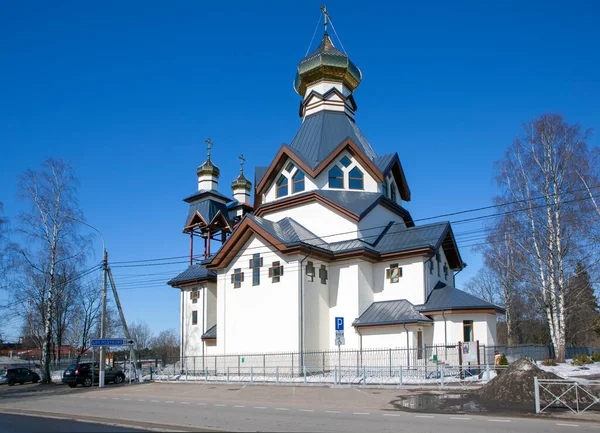 Cathedral Nicholas Wonderworker Roshchino Leningrad Region Russia Date Shooting April — Stock Photo, Image