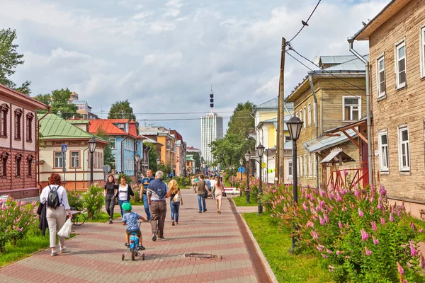 Chumbarov Luchinsky Caddesi Arkhangelsk Tarih Ağustos 2017 — Stok fotoğraf