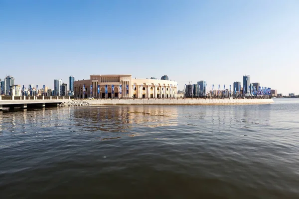 Sharjah Zjednoczone Emiracje Arab Grudzień 2014 Zdjęcie Budynku Amfiteatru Majaz — Zdjęcie stockowe