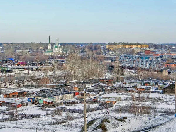 Vue Sur Ville Cathédrale Sainte Trinité Alapaevsk Région Sverdlovsk Russie — Photo