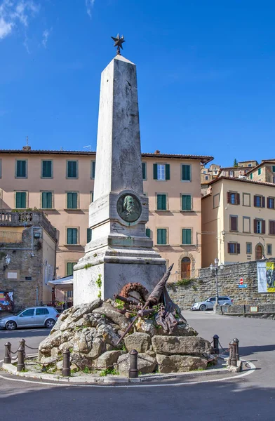 Cortona Italy May 2014 Photo Memorial Monument — 图库照片