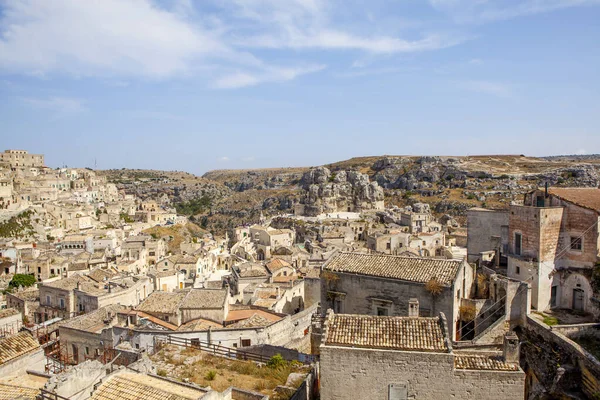 Matera Una Antigua Ciudad Casas Cueva Basilicata Italia —  Fotos de Stock