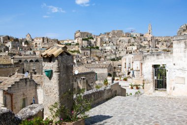 Matera, antik mağara evleri şehri. Basilicata, İtalya