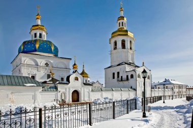 Abalaksky Znamensky Manastırı. Abalak köyü. Tyumen bölgesi. Rusya