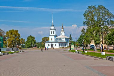 Vologda. Kutsal Prens Alexander Nevsky 'nin tapınağı. Rusya. Çekim tarihi 3 Ağustos 2018.
