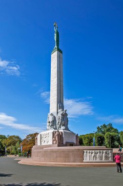 Özgürlük Anıtı. Riga. - Letonya. Çekim tarihi: 22 Ağustos 2018