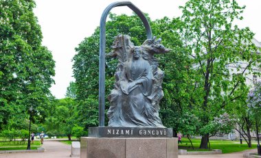 Nizami Ganjavi Ebu Muhammed İlyas ibn Yusuf (Azerbaycan şair ve düşünür), St. Petersburg. Rusya. 18 Haziran 2017.